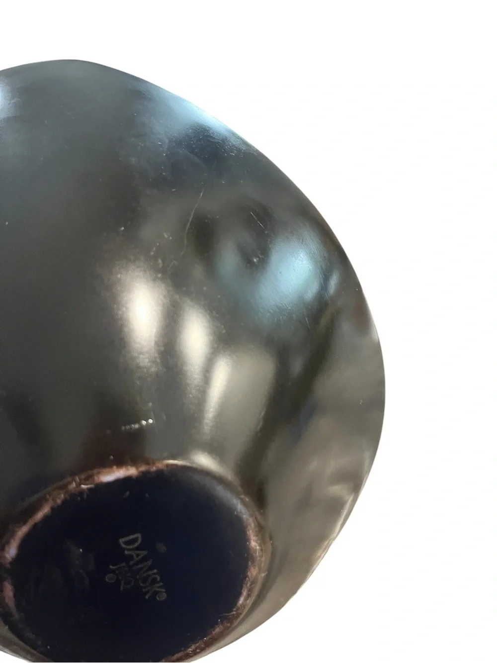 Mid Century Modern MCM Dansk Black Metal Fruit Serving Bowl 12”